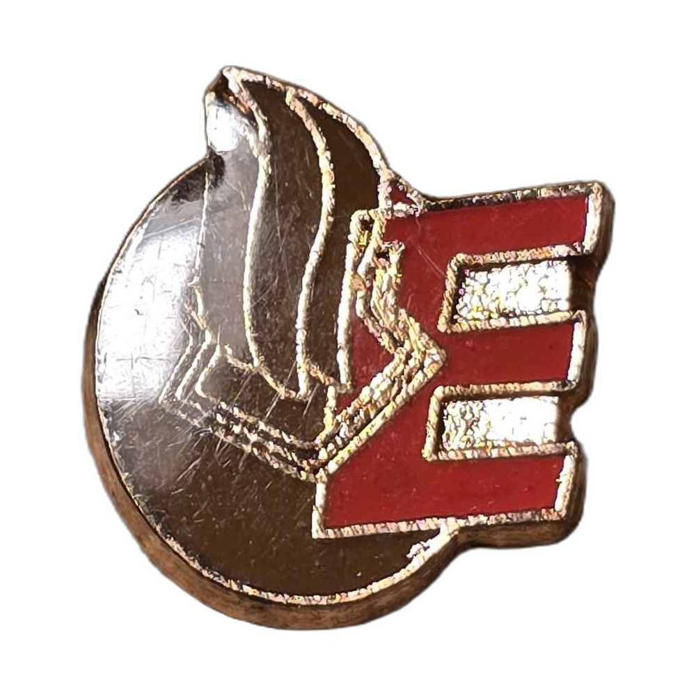 Vintage Enamel Letter E Flame Lapel Vest Hat Pin K6